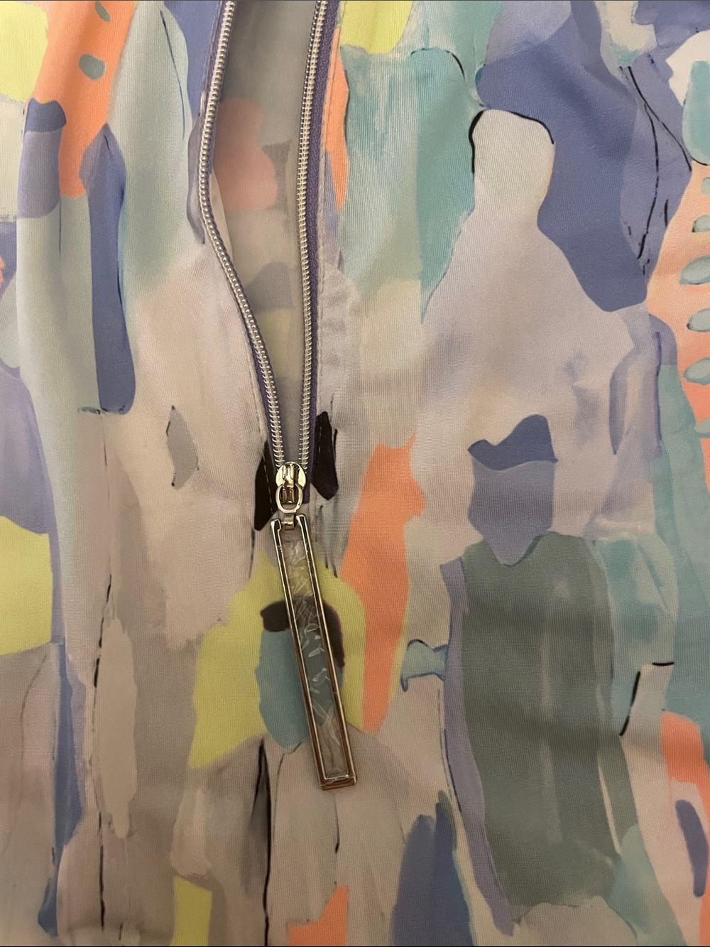 Jamie Sadock Pastel Abstract Print Sleeveless Golf Top - Multi - Picture 3 of 8